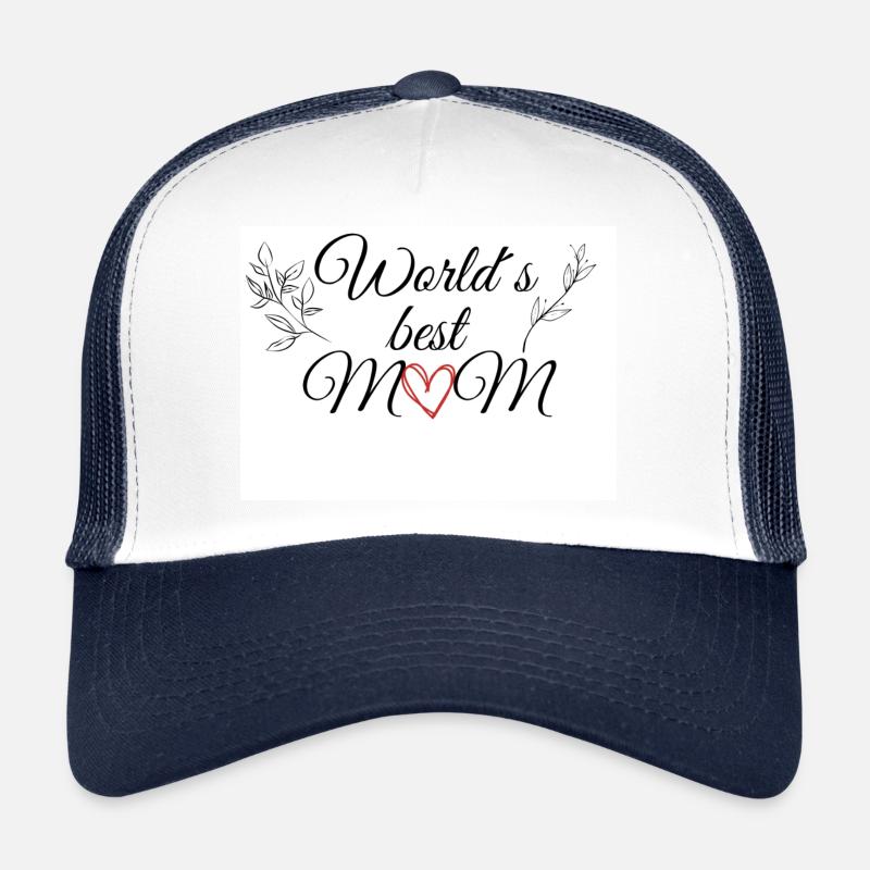 Worlds best Mom - Trucker Cap - Weiß/Navy
