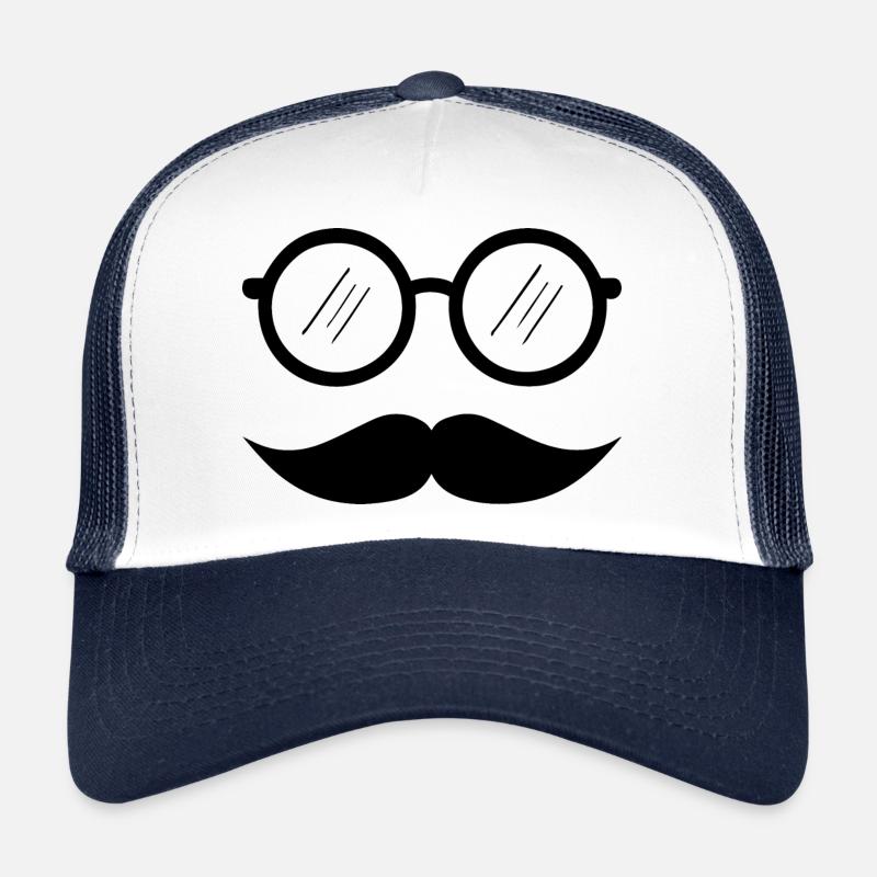 moustache Casquette trucker 
