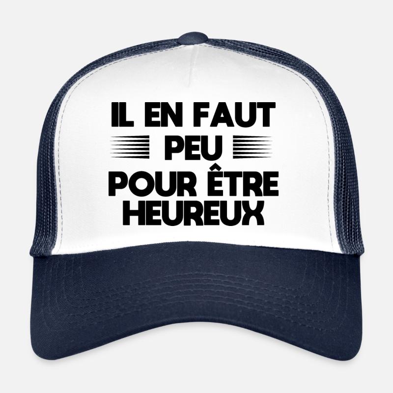 It doesn't take much to be happy (white) Trucker Cap