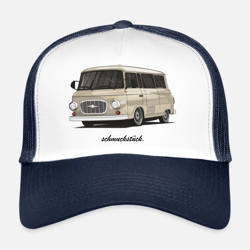 Barkas B1000 // Illustration - Trucker Cap - Weiß/Navy