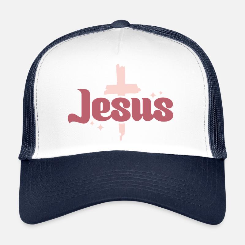 Jesus - Trucker Cap - Weiß/Navy
