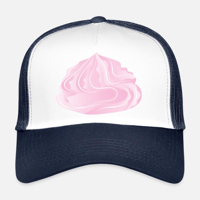 Illustration d’un nappage à la crème rose Casquette trucker 