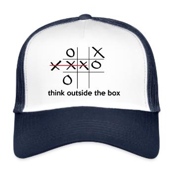 think outside the box schlaumeier querdenker - Trucker Cap - Weiß/Navy - Vorne