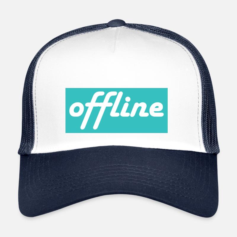 offline- bleu blanc Casquette trucker 