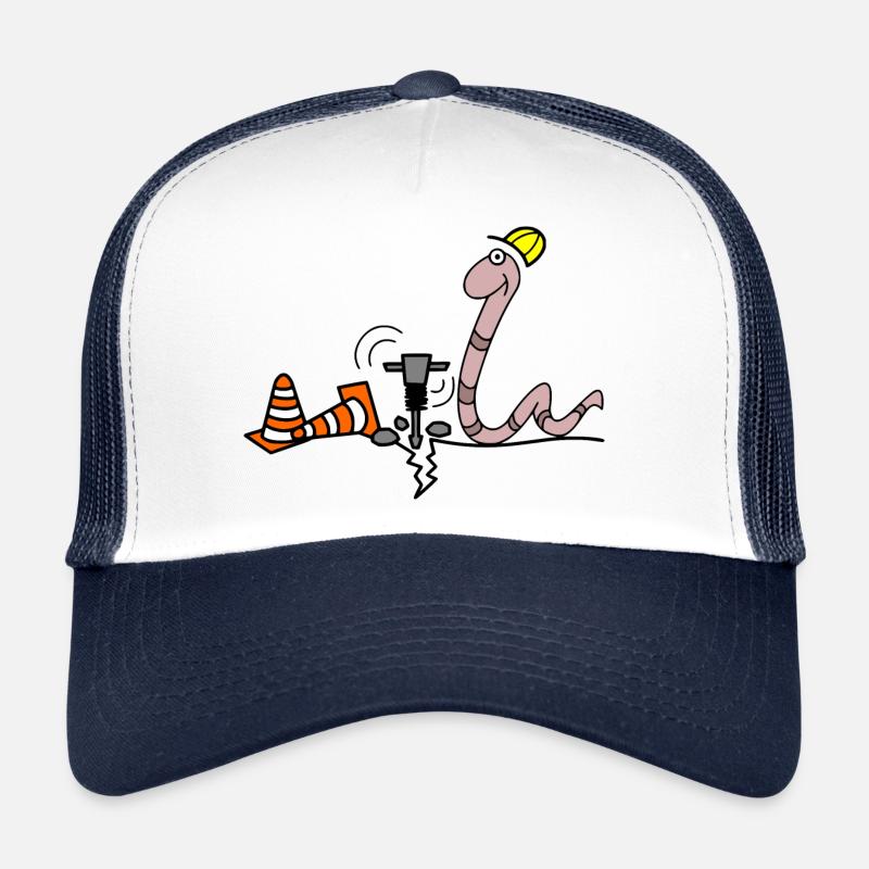 Worm construction worker Trucker Cap
