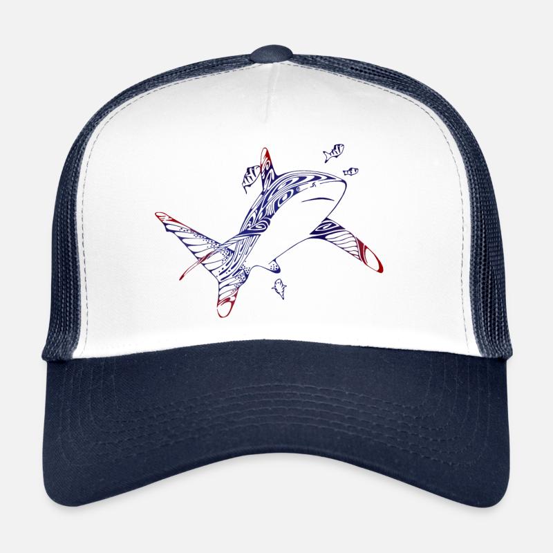 Tatouage de plongée requin plongeur Casquette trucker 