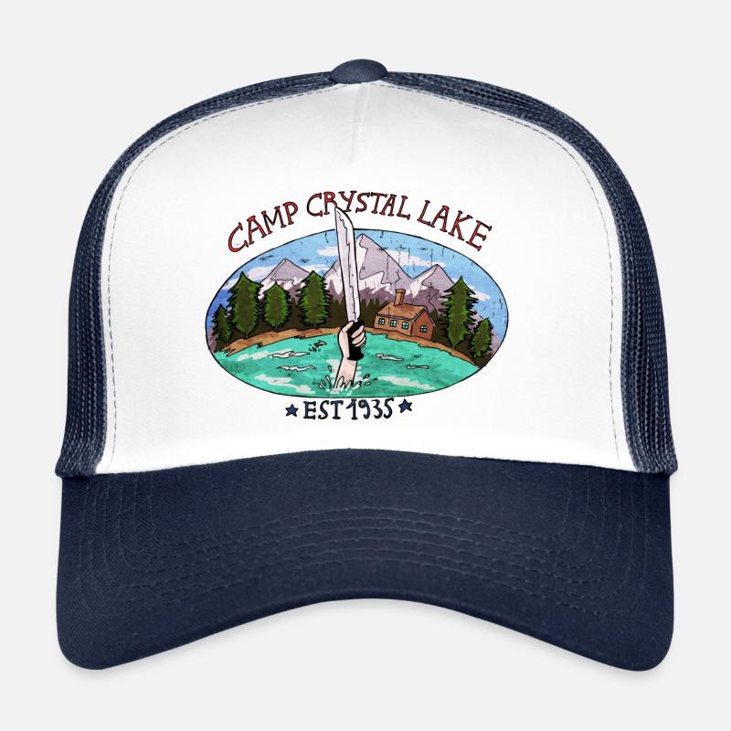 campcrystallake - Casquette trucker - blanc/marine