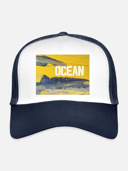 ocean - Trucker Cap - white/navy - Front