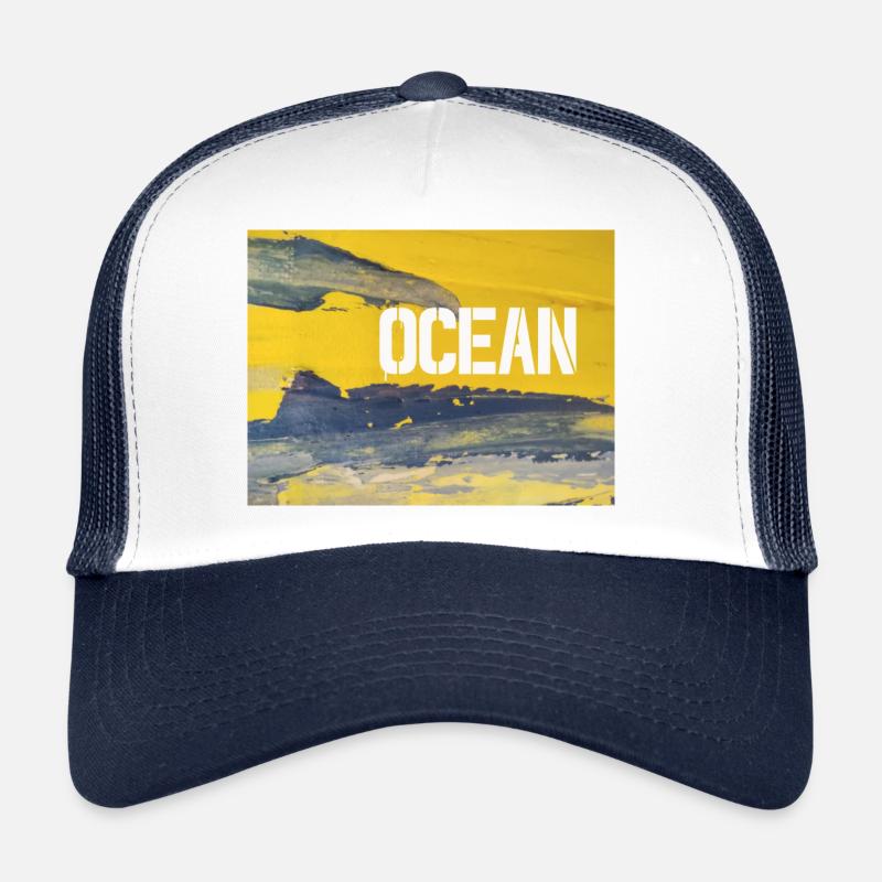 ocean - Trucker Cap - Weiß/Navy