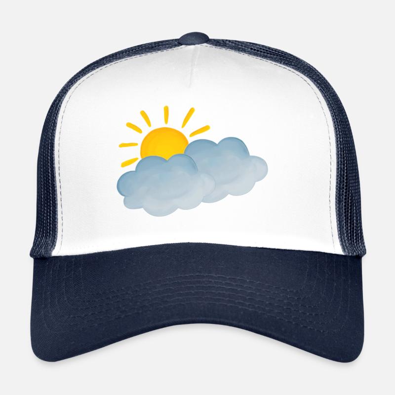 Weather cloudy cheerful - Trucker Cap - white/navy