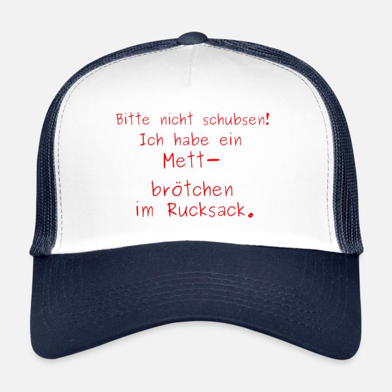 Mettbrötchen im Rucksack Trucker Cap