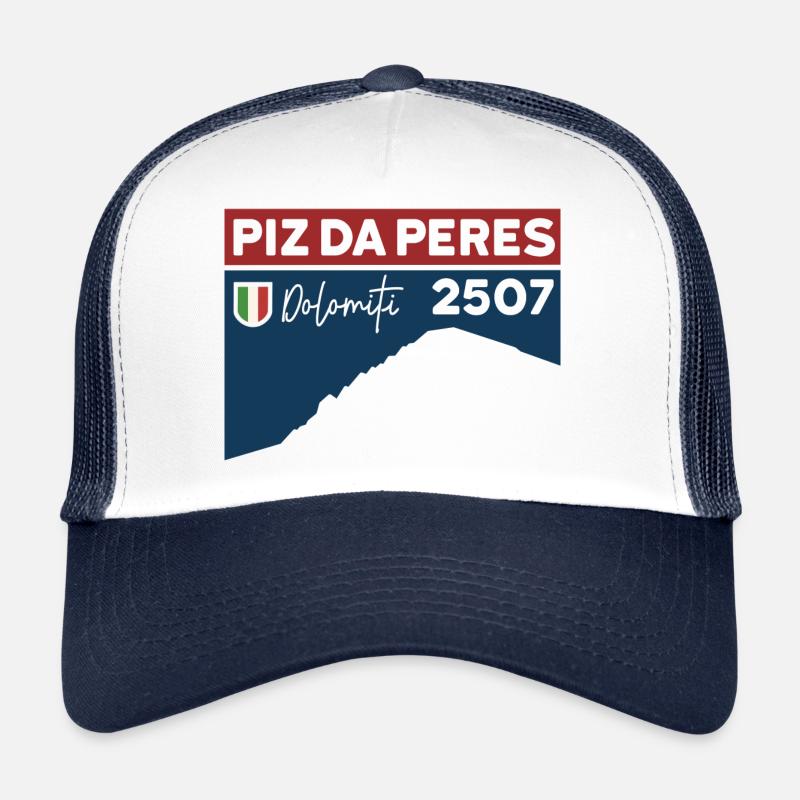 Piz da Peres Finisher Wanderung Dolomiten - Trucker Cap - Weiß/Navy