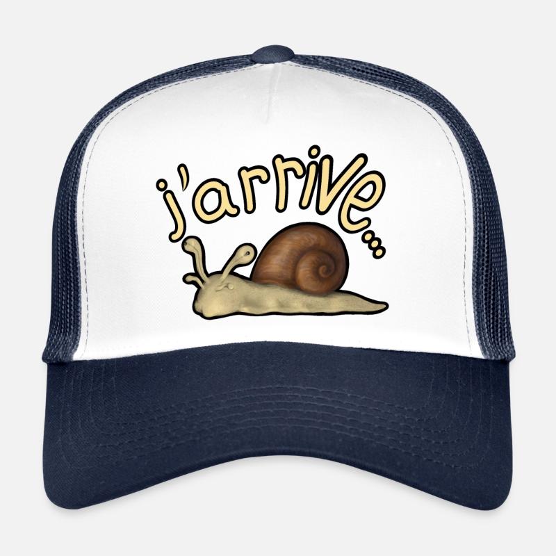 j'arrive escargot Casquette trucker 