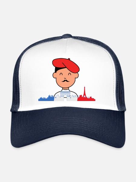 MA BELLE FRANCE - Casquette trucker  - blanc/marine - Devant