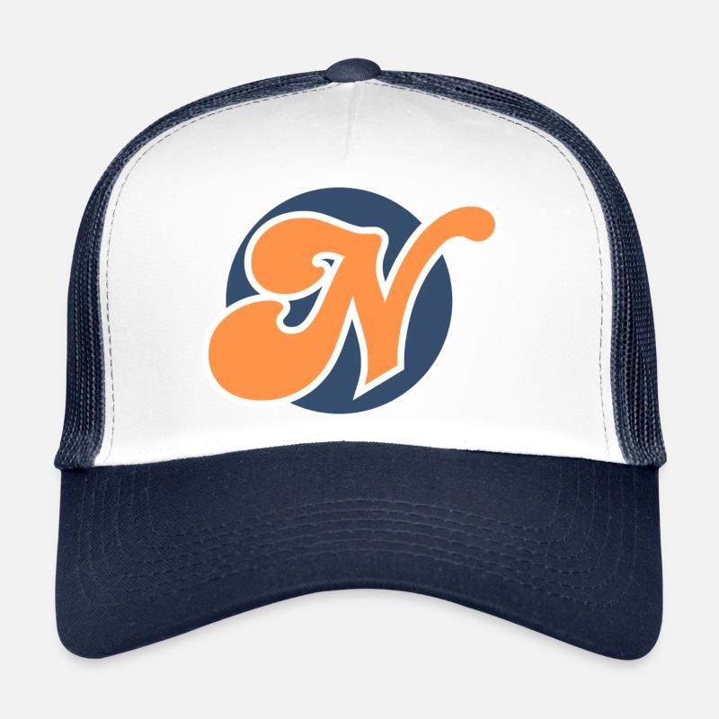 Lettre n orange sport Casquette trucker 
