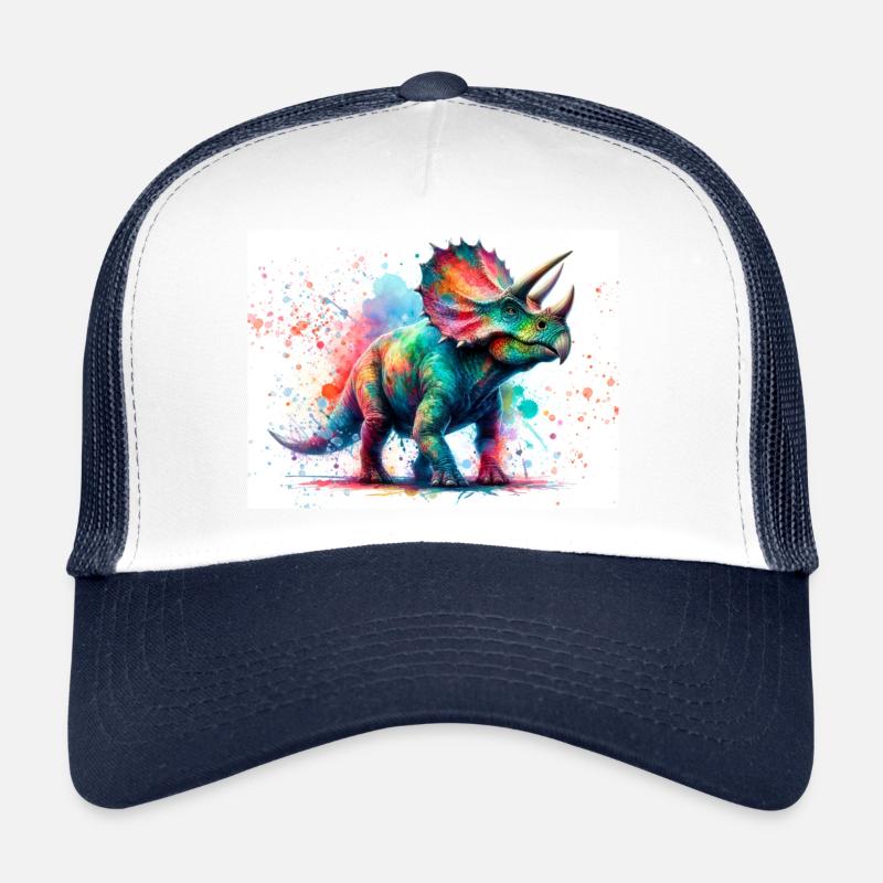 Dinosaure à l’aquarelle Casquette trucker 