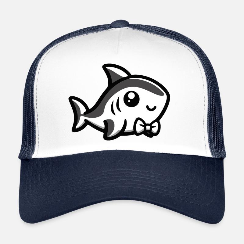Cute shark with bow tie Trucker Cap