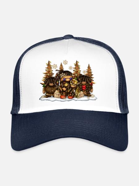 Afro Gnome Christmas - Trucker Cap - white/navy