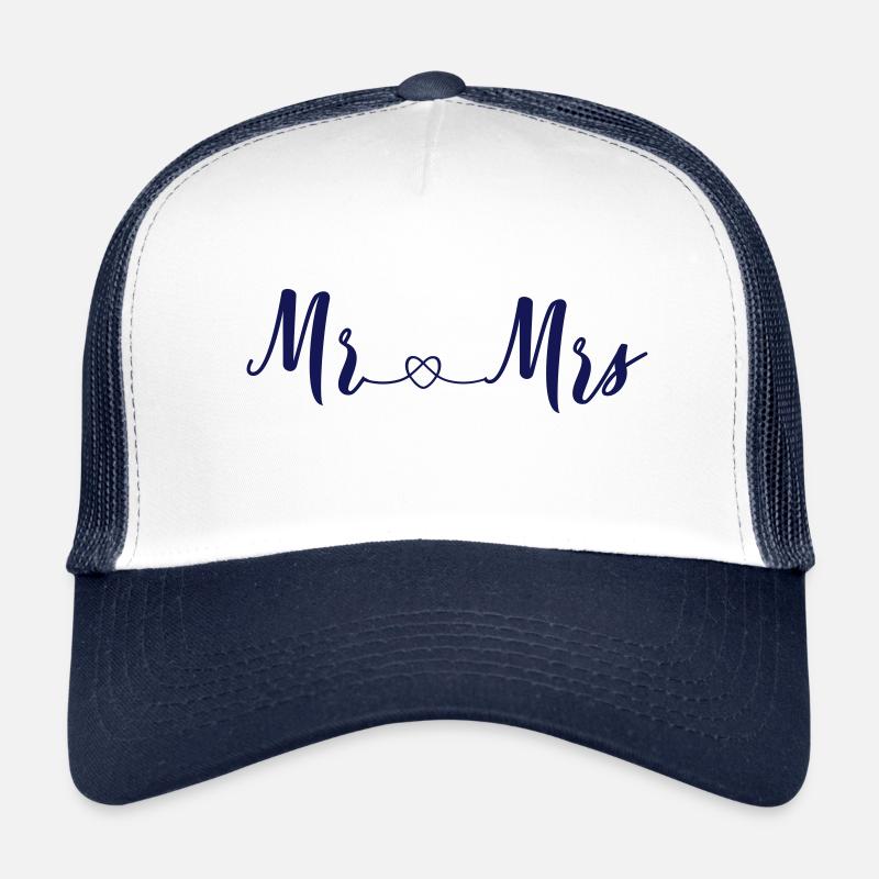 mr_and_mrs_2_hearts Trucker Cap