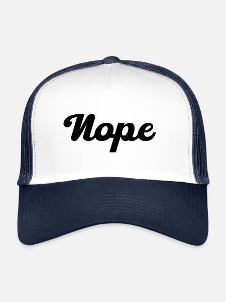 Non, pas - Casquette trucker  - blanc/marine - Devant