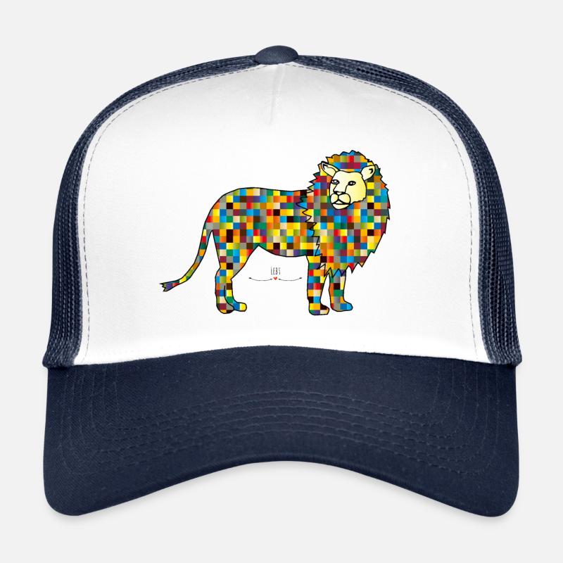 Lion d'examen avec "liens" à travers chaque examen Casquette trucker 