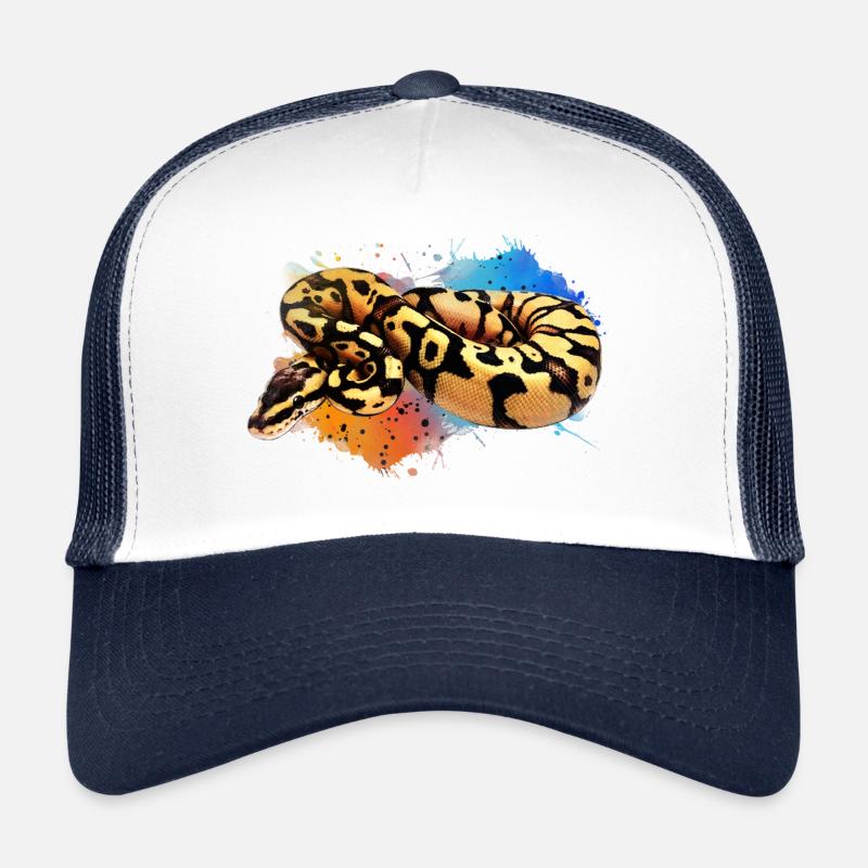 Boule Python Aquarelle Reptile Keeper Snake Design Casquette trucker 