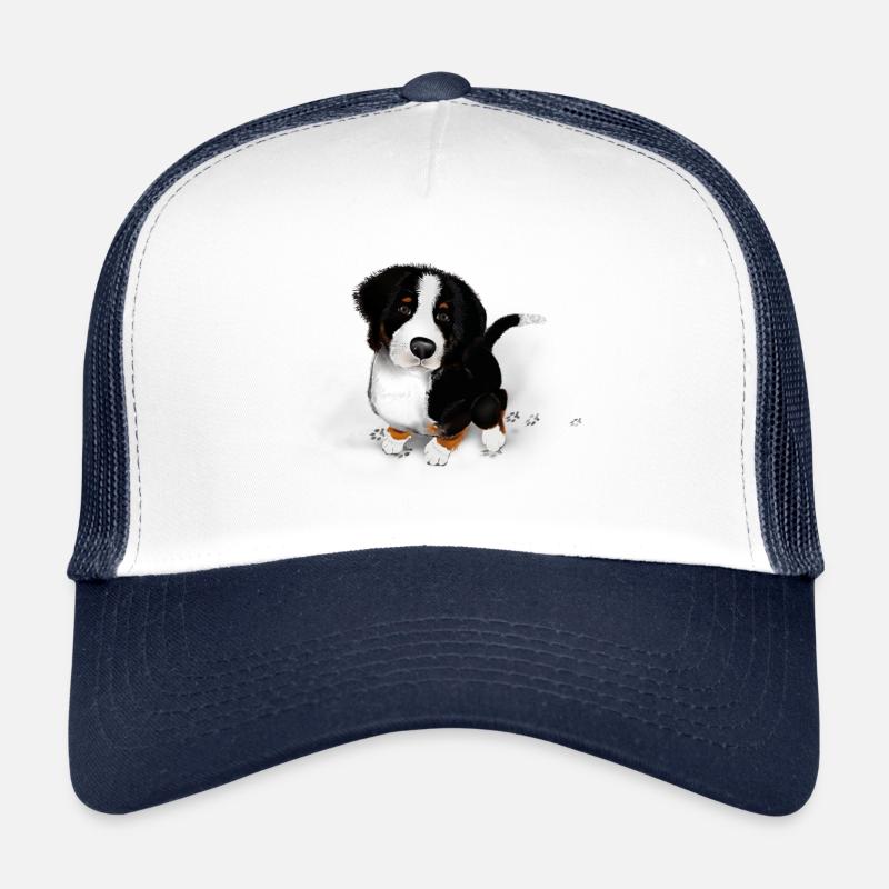 Bernese Mountain Dog - Trucker Cap - white/navy