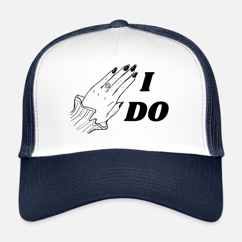 I do - Verlobung - Trucker Cap - Weiß/Navy
