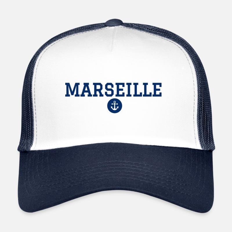 Marseille médaillon ancre Casquette trucker 