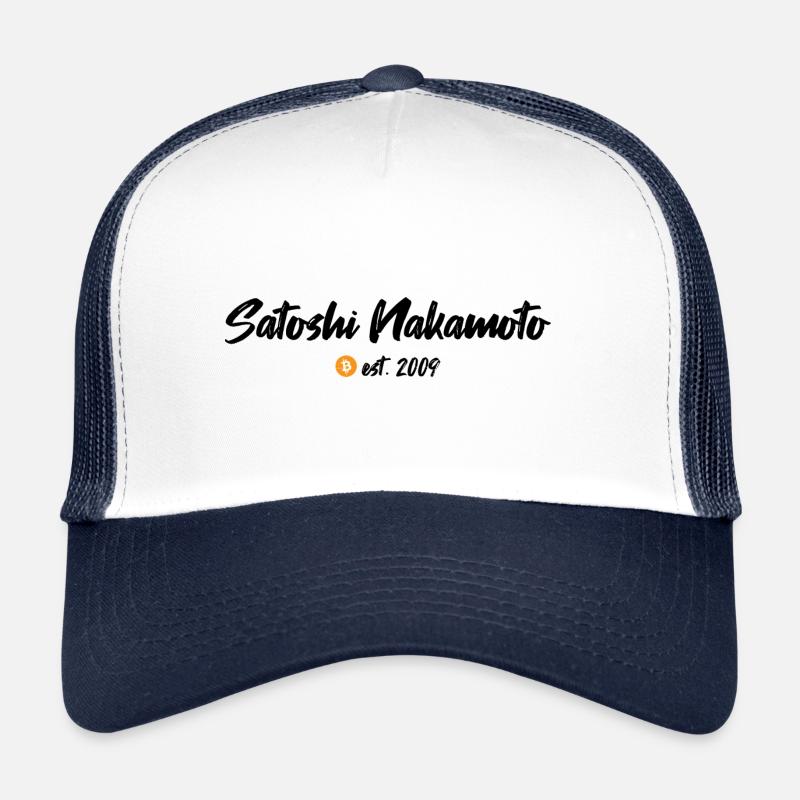 Satoshi Nakamoto est. 2009 Blockchain Bitcoin Casquette trucker 