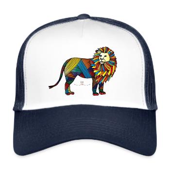 Stark wie ein Löwe- Die Hüter von Orbis - Trucker Cap - Weiß/Navy - Vorne