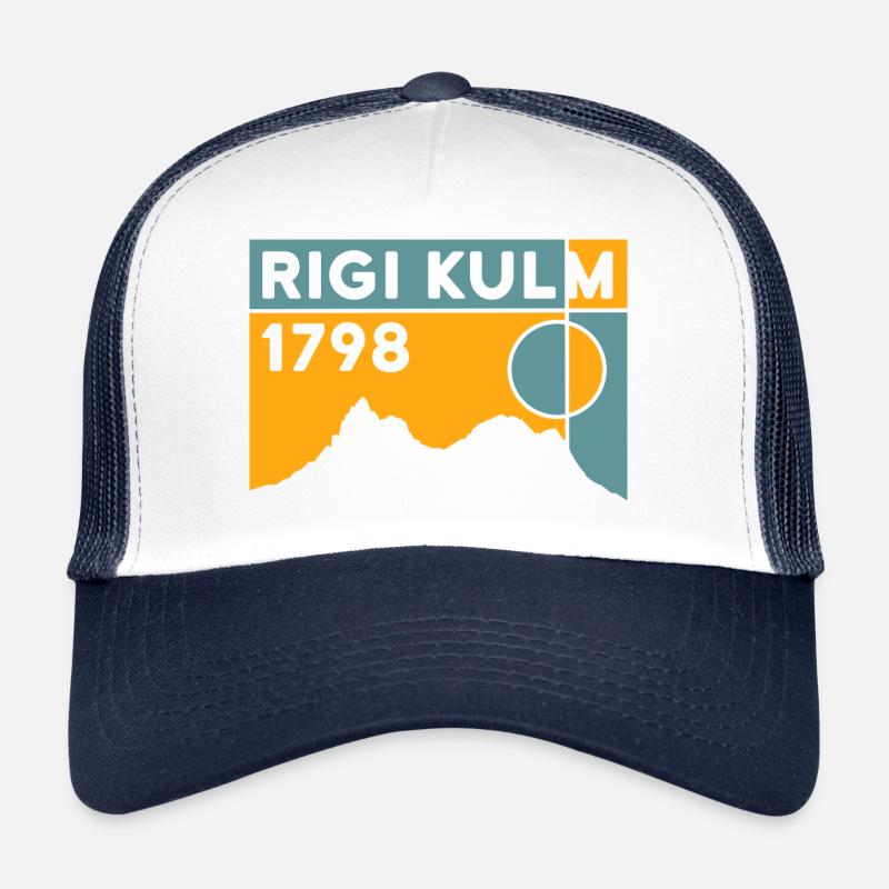 Rigi Kulm Lucerne Randonnée sur le lac des Quatre-Cantons - Casquette trucker  - blanc/marine