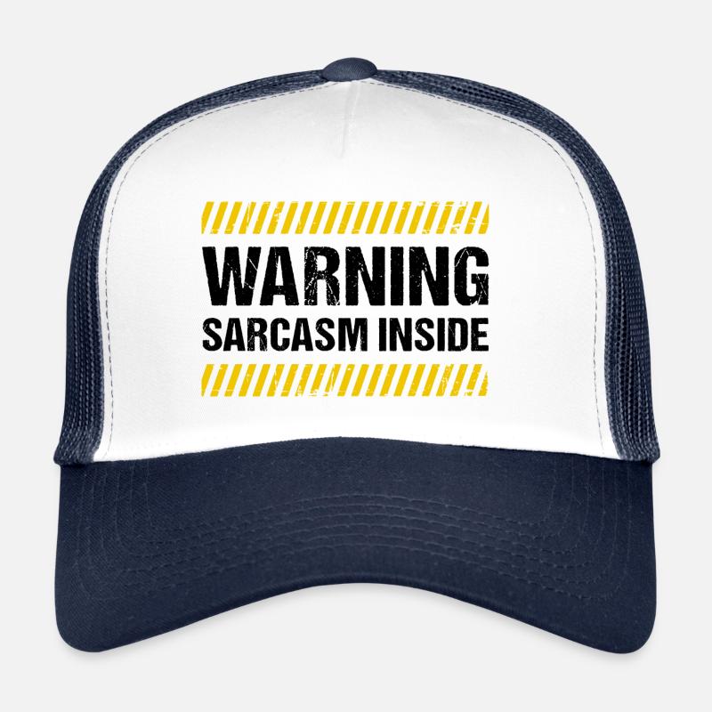 Warning Sarcasm Inside Trucker Cap