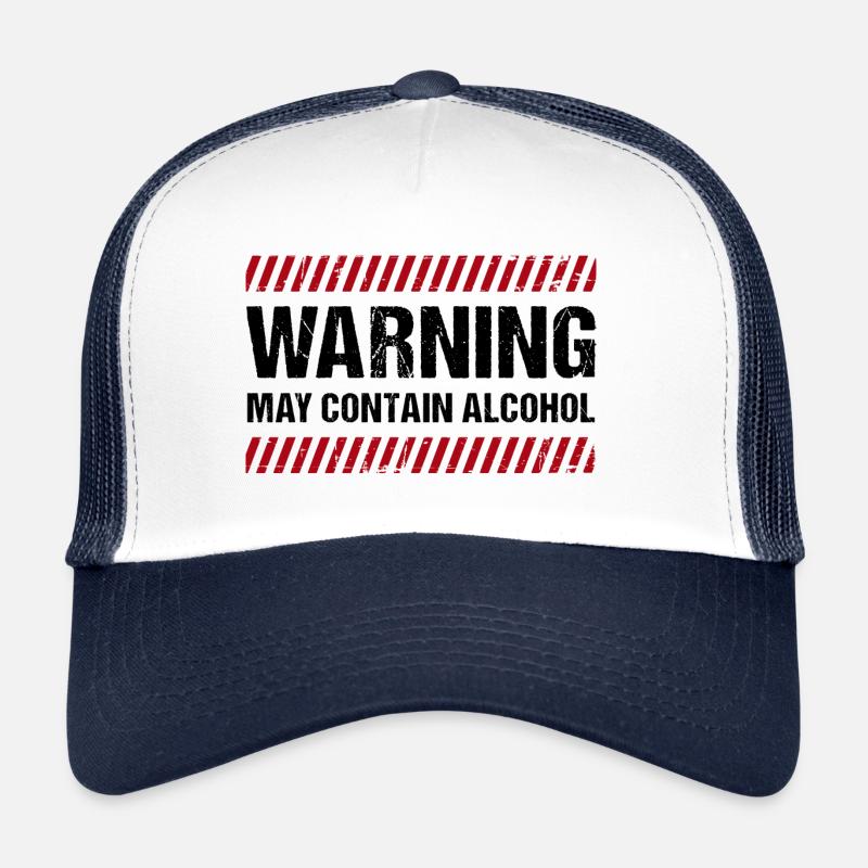 Warning May Contain Alcohol Trucker Cap