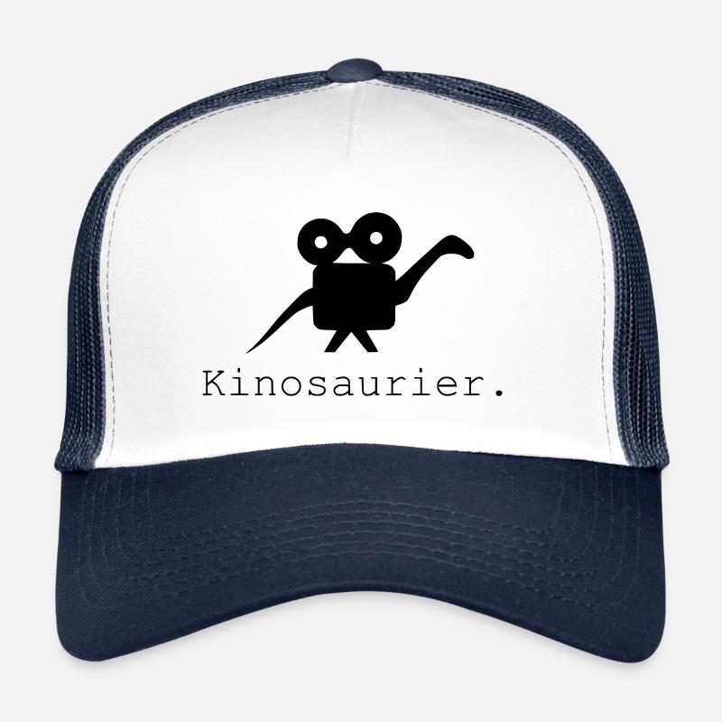 lustig nerd geek, geschenkidee, Kinosaurier - Trucker Cap - Weiß/Navy