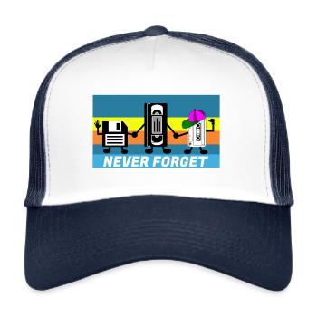 Never Forget The perfect gift for nerds - Trucker Cap - white/navy - Front