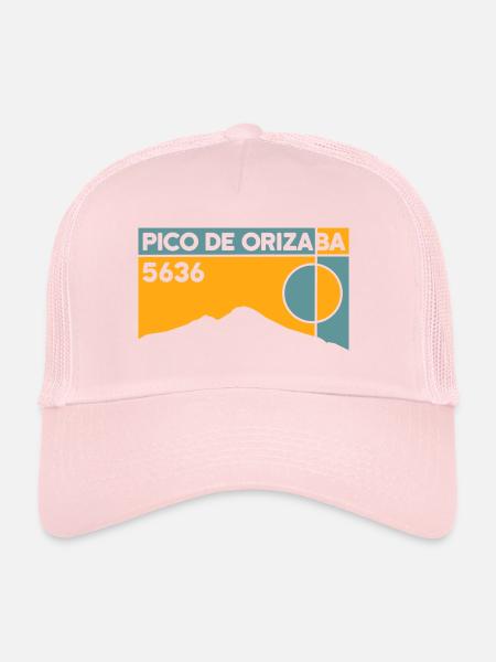 Pico De Orizaba Citlaltépetl Besteigung Mexico - Trucker Cap - Hellrosa - Vorne