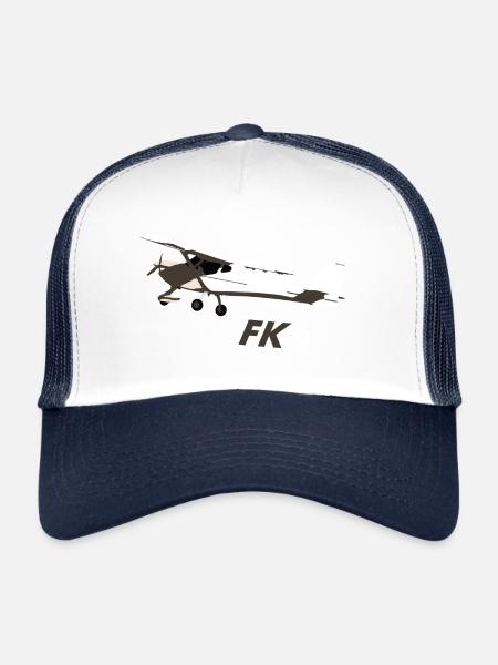 FK9 Aircraft Pilot Pilot Ultralight Aircraft UL - Trucker Cap - white/navy - Front