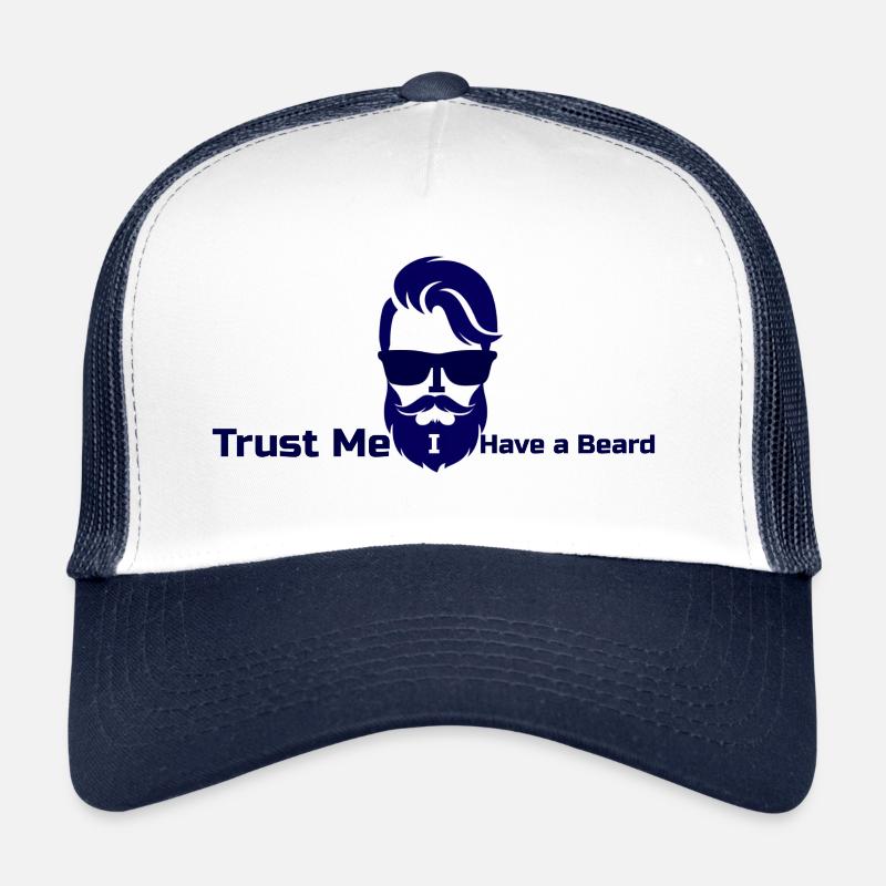 Hipster - Casquette trucker  - blanc/marine