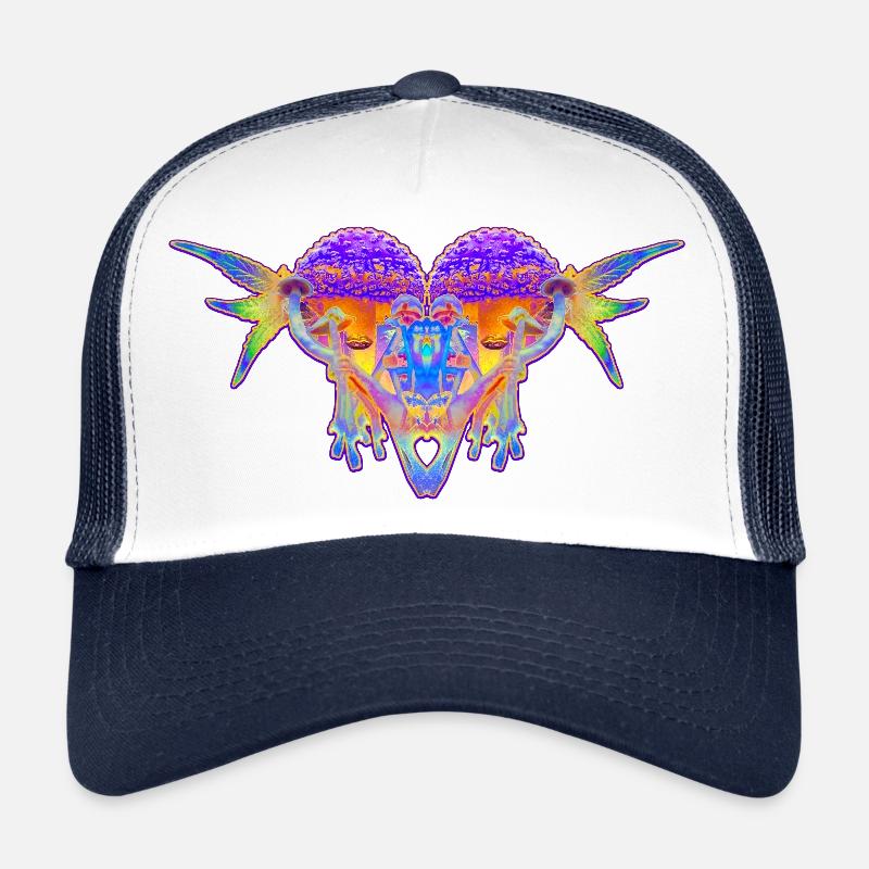 Trippy Heart Trucker Cap