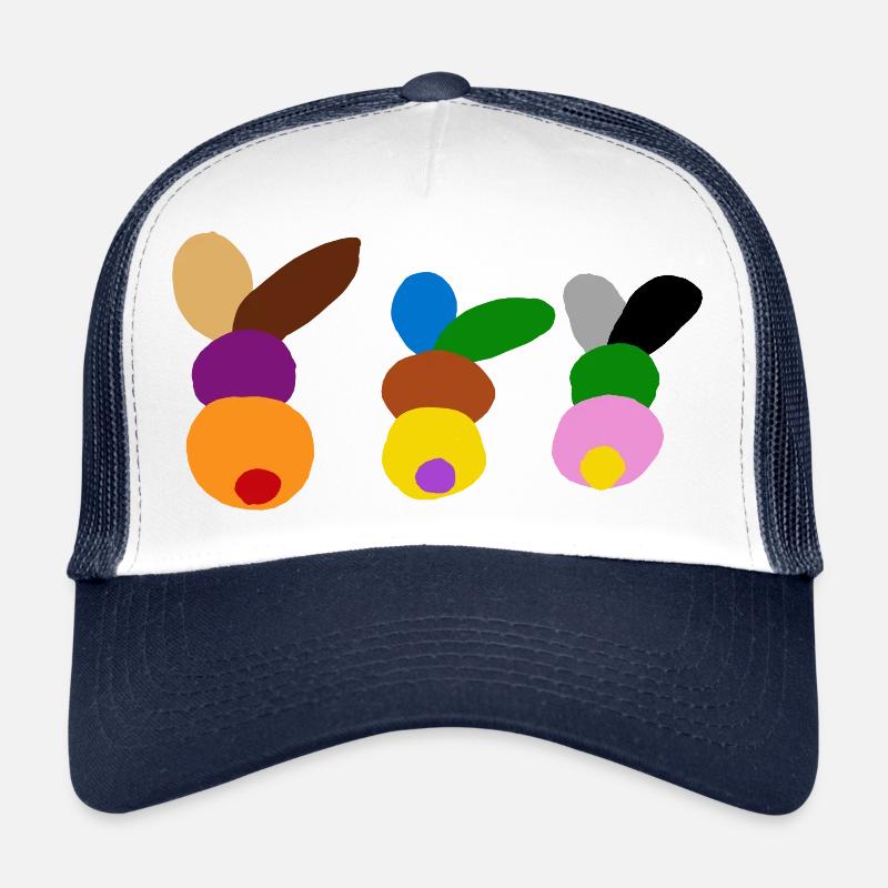 rabbit family 4image16 - Trucker Cap - white/navy