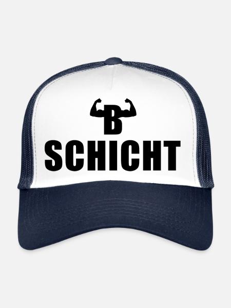 B Schicht Schichtarbeiter - Trucker Cap - Weiß/Navy