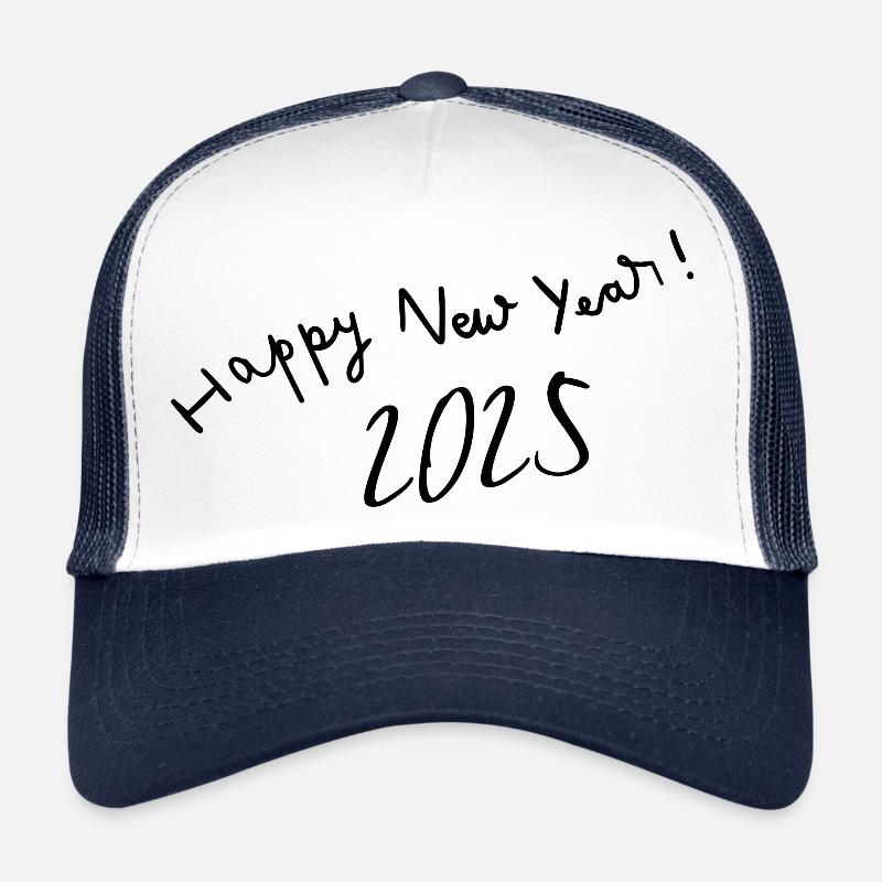 Happy New Year 2025 - Trucker Cap - Weiß/Navy
