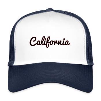 California - beautiful lettering California - Trucker Cap - white/navy - Front