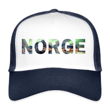 norvège norge norvégien norvégien - Casquette trucker  - blanc/marine - Devant