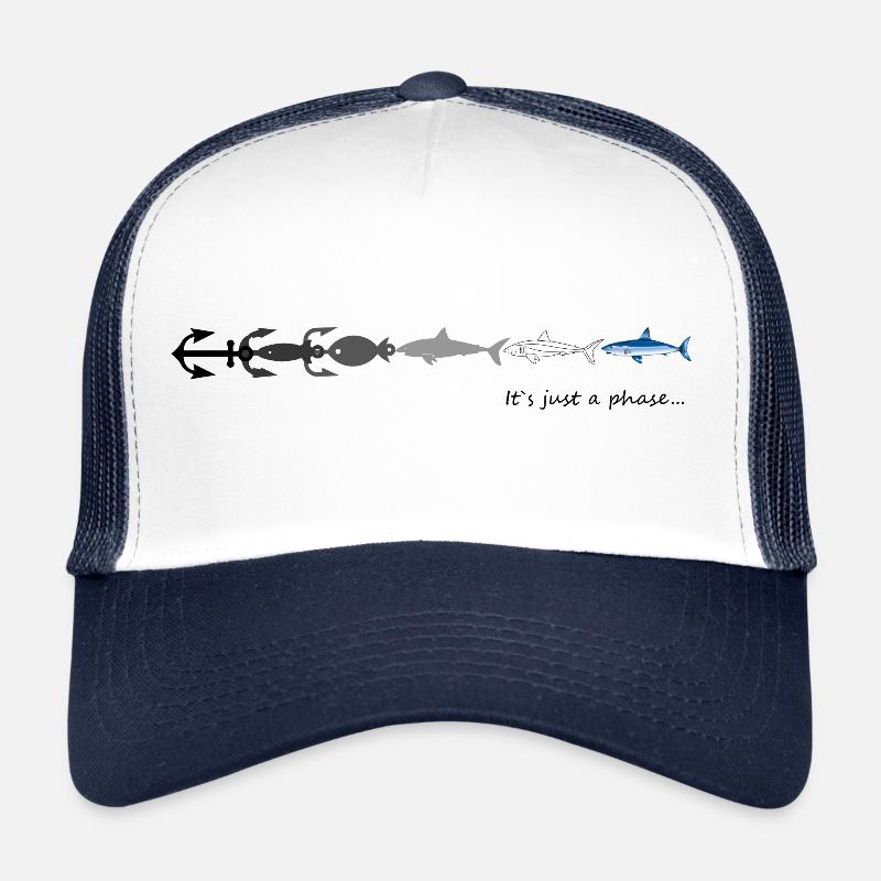 Just a Phase Shark Anker - Trucker Cap - Weiß/Navy