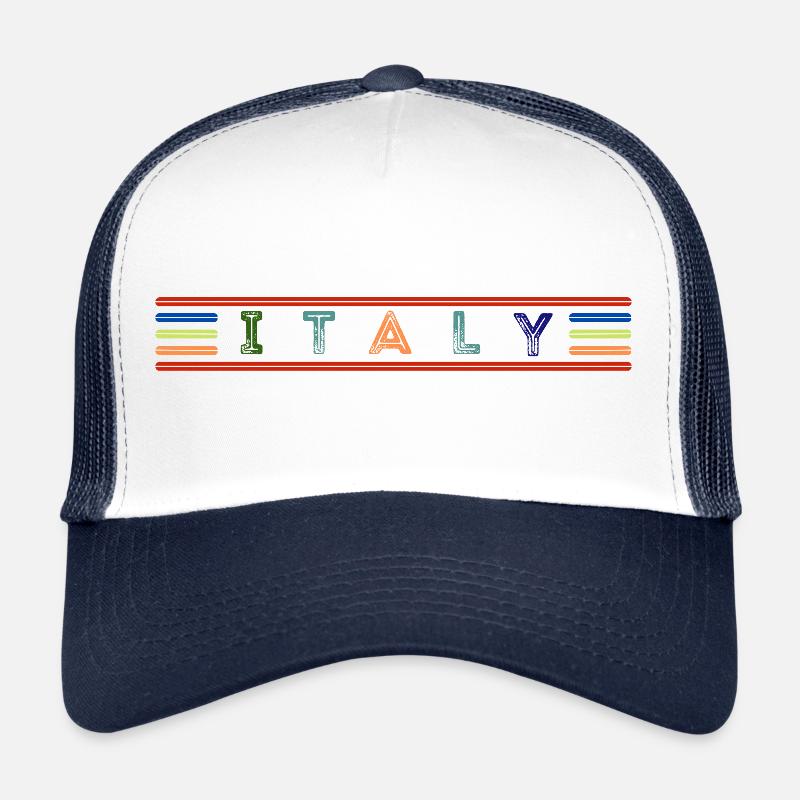 ITALIEN - Trucker Cap - Weiß/Navy