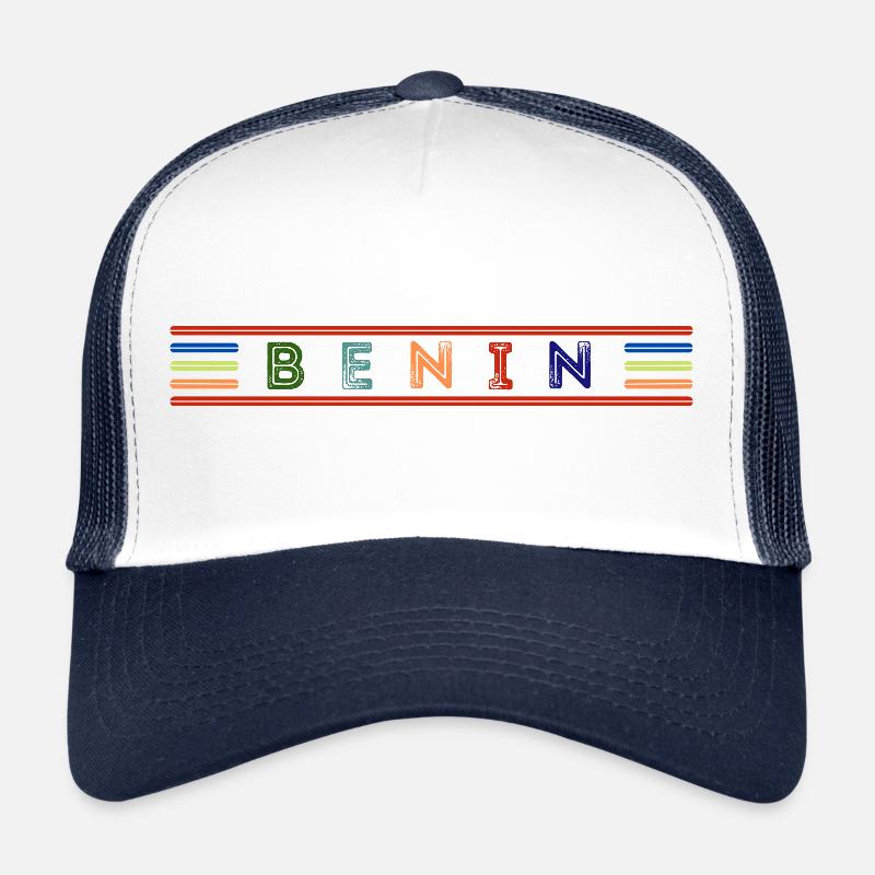 BENIN - Casquette trucker - blanc/marine