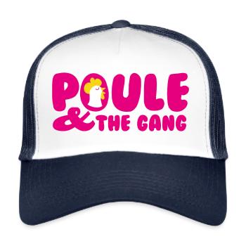POULE & THE GANG - Casquette trucker  - blanc/marine - Devant