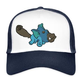 Clubtailed Hippolfin - Trucker Cap - white/navy - Front